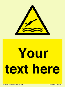 Custom Warning diving area